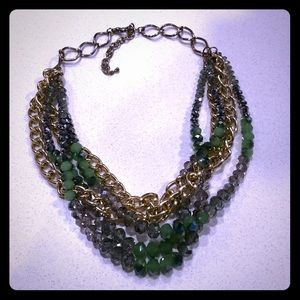 Emerald & gold necklace